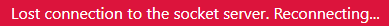 Lost connection to the socket server. Reconnecting…